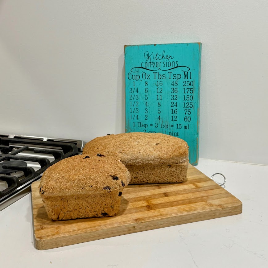 Cinnamon Raisin Whole Wheat Mini Bread